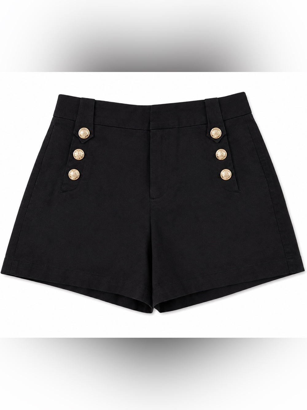 NWT LILLY PULITZER BLACK HIGH RISE SHORTS WITH GOLD DETAILS